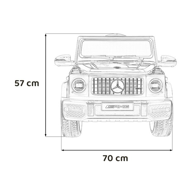 Vienvietis elektrinis džipas vaikams Mercedes AMG G63, raudonas