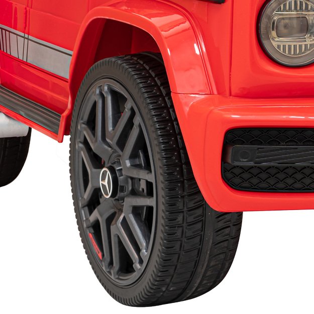 Vienvietis elektrinis džipas vaikams Mercedes AMG G63, raudonas