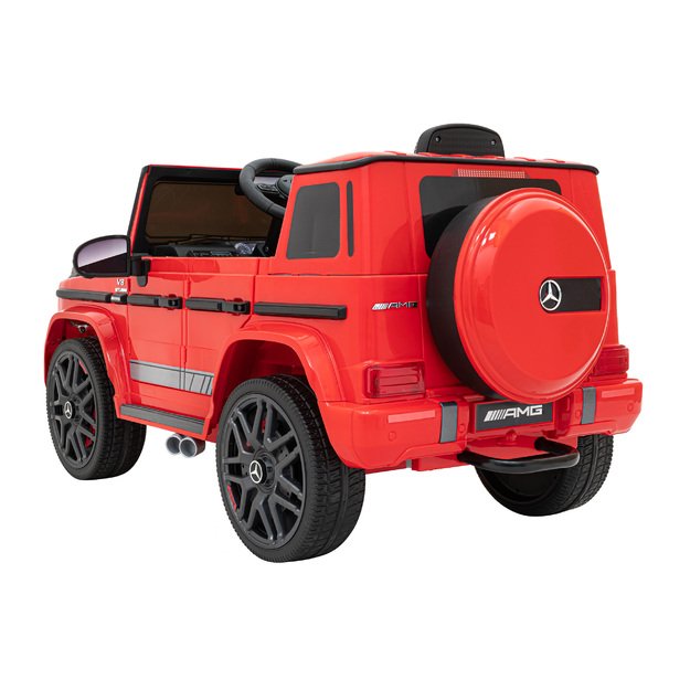 Vienvietis elektrinis džipas vaikams Mercedes AMG G63, raudonas