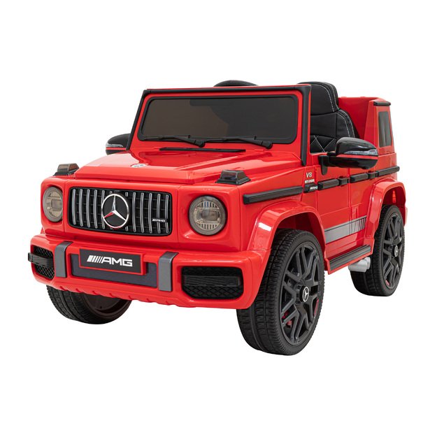 Vienvietis elektrinis džipas vaikams Mercedes AMG G63, raudonas