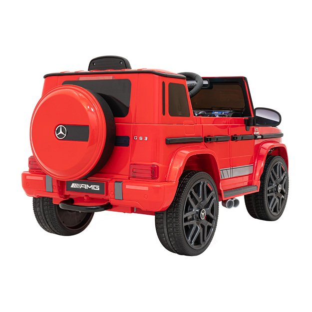 Vienvietis elektrinis džipas vaikams Mercedes AMG G63, raudonas