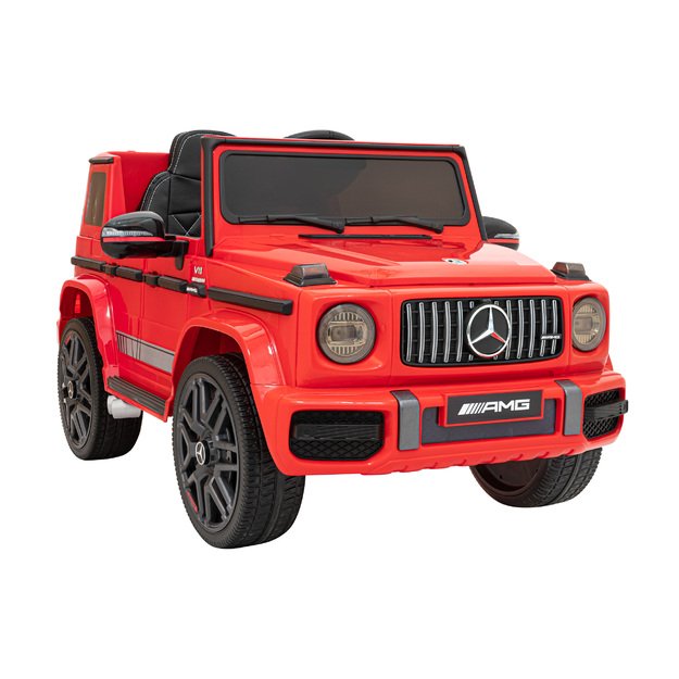 Vienvietis elektrinis džipas vaikams Mercedes AMG G63, raudonas