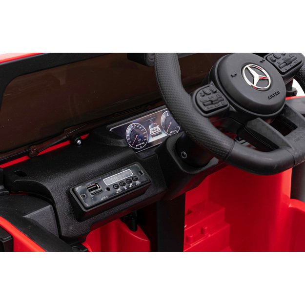 Vienvietis elektrinis džipas vaikams Mercedes AMG G63, raudonas
