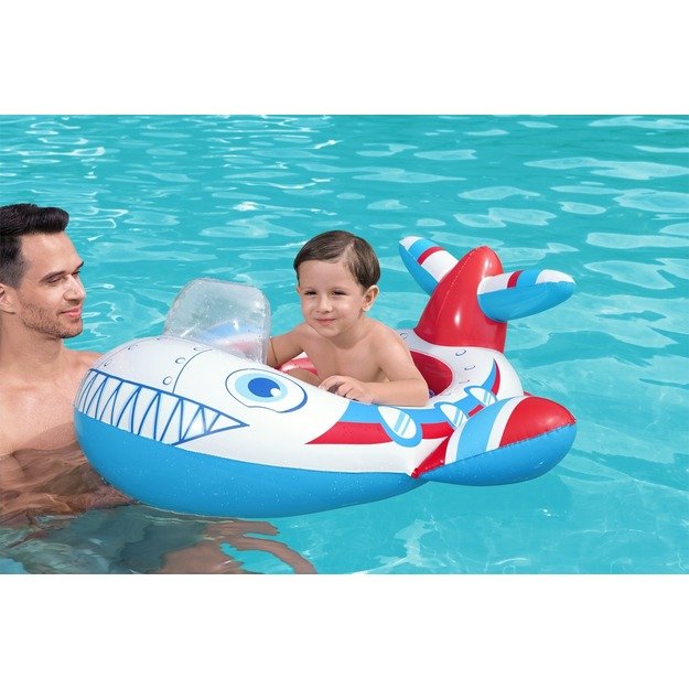 Pripučiamas lėktuvo formos plaustas vaikams 109x97cm, BESTWAY  