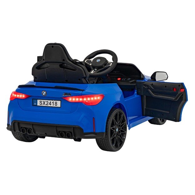 Vaikiškas vienvietis elektromobilis BMW M4, mėlynas