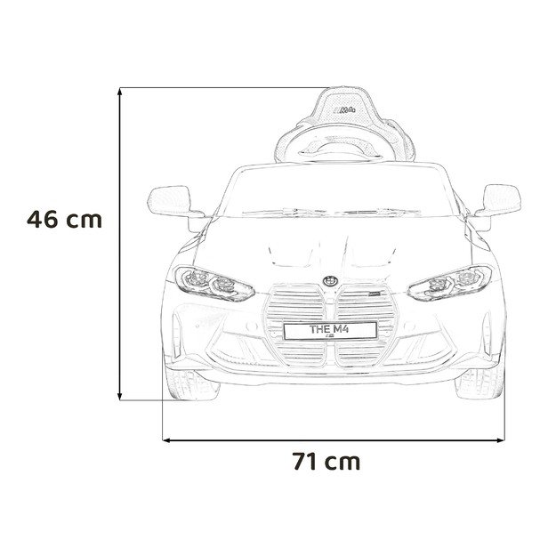 Vaikiškas vienvietis elektromobilis BMW M4, mėlynas
