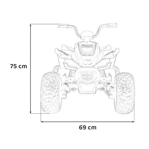 Elektrinis keturratis Mclaren Racing MCL 35, pilkas