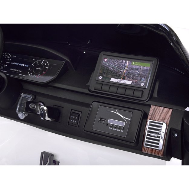 Dvivietis elektromobilis vaikams Range rover, baltas