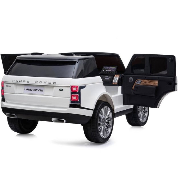 Dvivietis elektromobilis vaikams Range rover, baltas