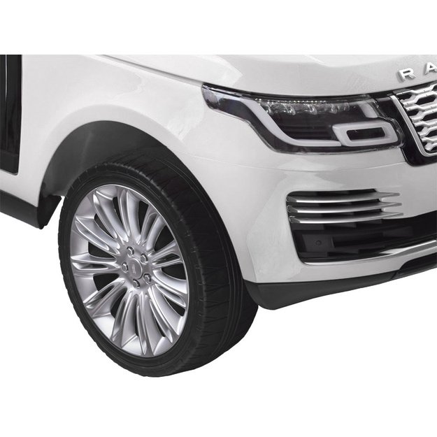 Dvivietis elektromobilis vaikams Range rover, baltas