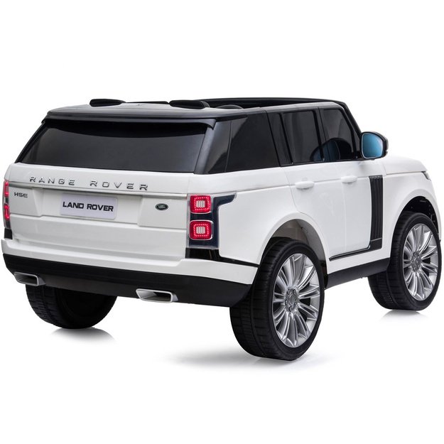 Dvivietis elektromobilis vaikams Range rover, baltas