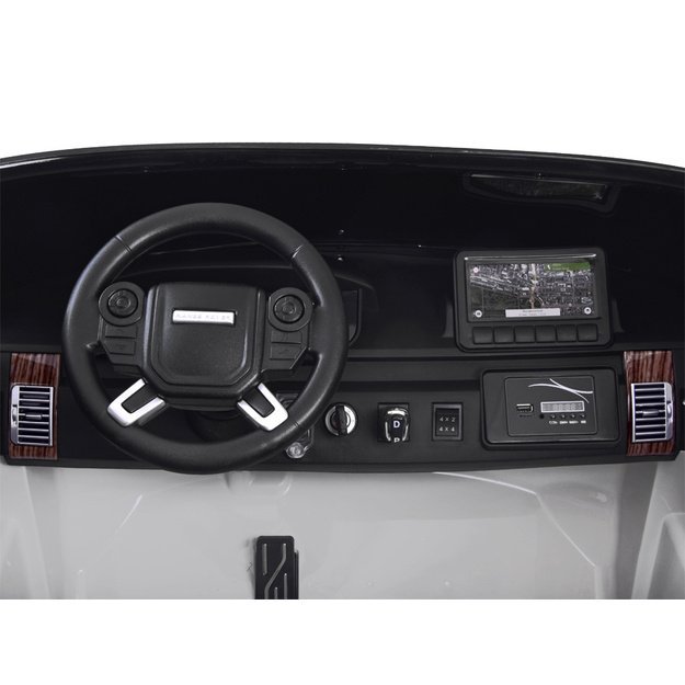 Dvivietis elektromobilis vaikams Range rover, baltas