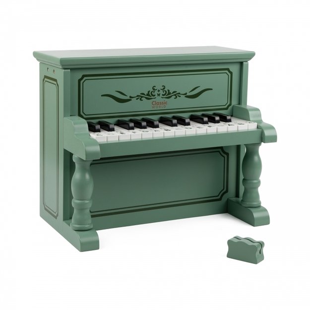 Vaikiškas vintažinis pianinas, žalias, CLASSIC WORLD