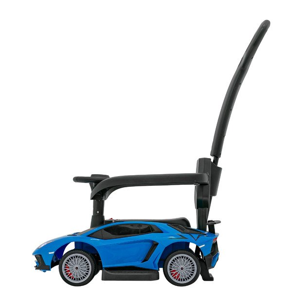Paspiriama mašinėlė - stumdukas Lamborghini Aventador SV  vaikams, mėlyna