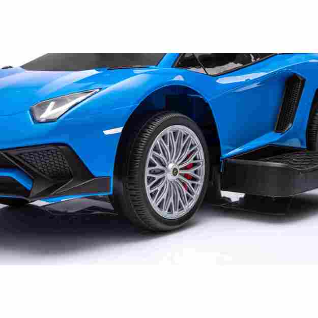 Paspiriama mašinėlė - stumdukas Lamborghini Aventador SV  vaikams, mėlyna