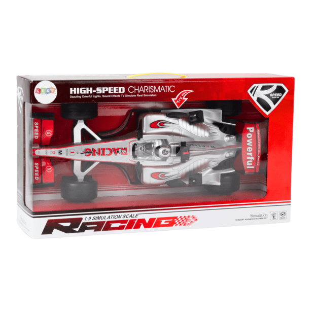 Žaislinis sportinis F1 automobilis 1:9, sidabrinis 5