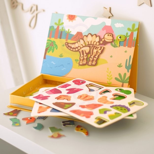 Magnetinė dėlionė, dinozaurai, TOOKY TOY 4