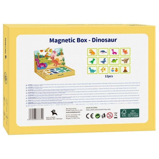 Magnetinė dėlionė, dinozaurai, TOOKY TOY 10