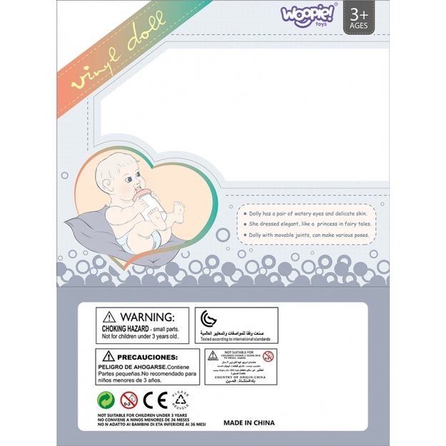 Lėlė kūdikis 36 cm su priedais, WOOPIE 
