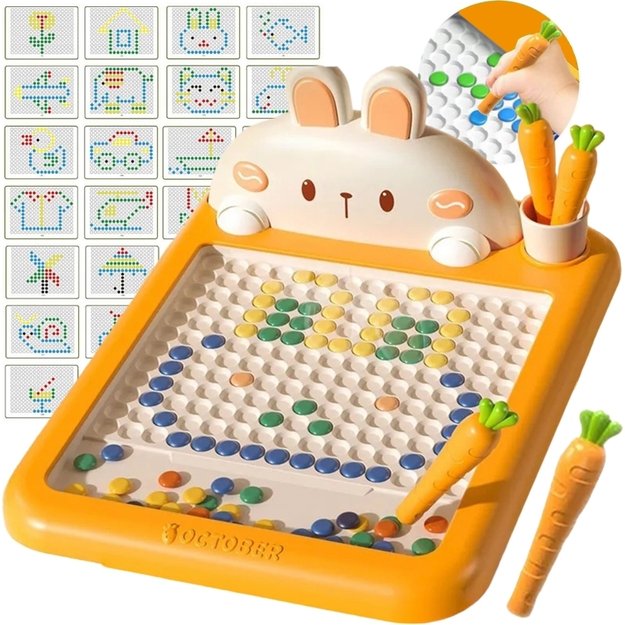 Magnetinė Montessori piešimo lenta, zuikis, WOOPIE 