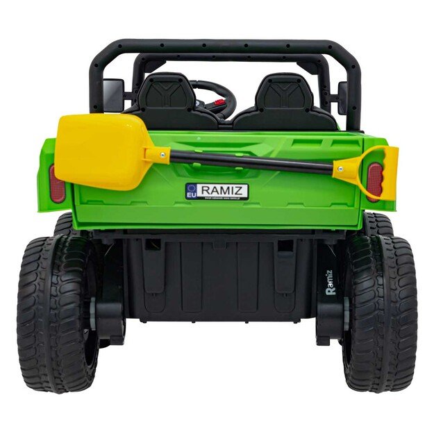 Dvivietis elektromobilis Farmer Truck Speed 900, žalias