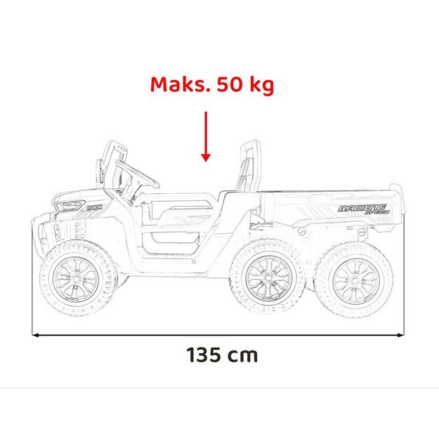 Dvivietis elektromobilis Farmer Truck Speed 900, žalias