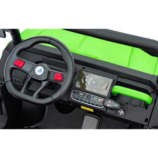 Dvivietis elektromobilis Farmer Truck Speed 900, žalias
