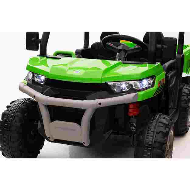 Dvivietis elektromobilis Farmer Truck Speed 900, žalias