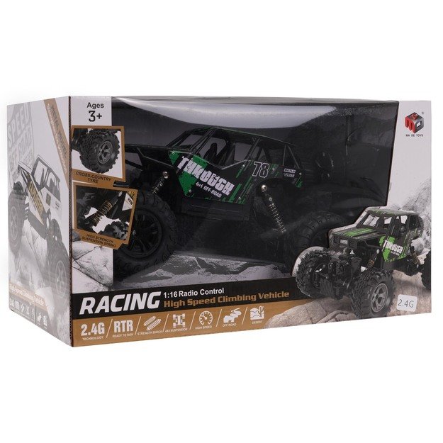 Nuotoliniu būdu valdomas lenktyninis Racing 78 Crawler visureigis 1:16