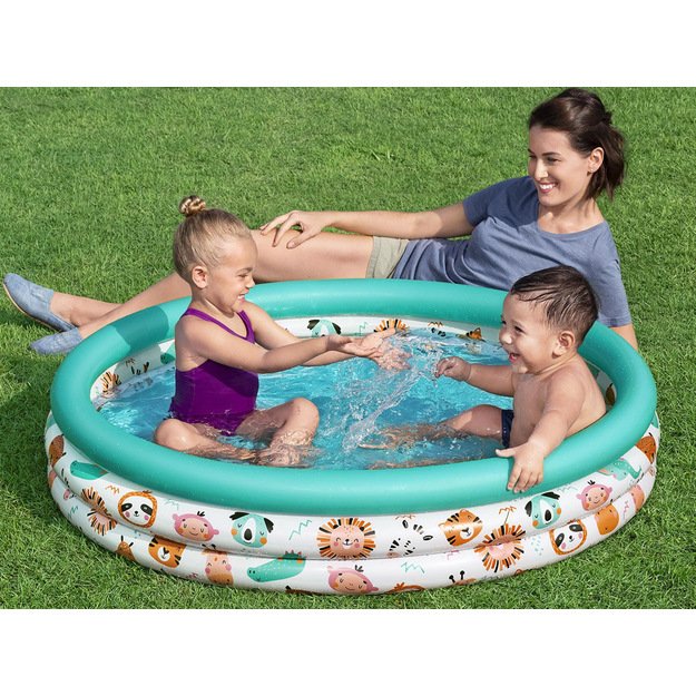 Pripučiamas baseinas vaikams 122cm „Safario gyvūnai“, Bestway