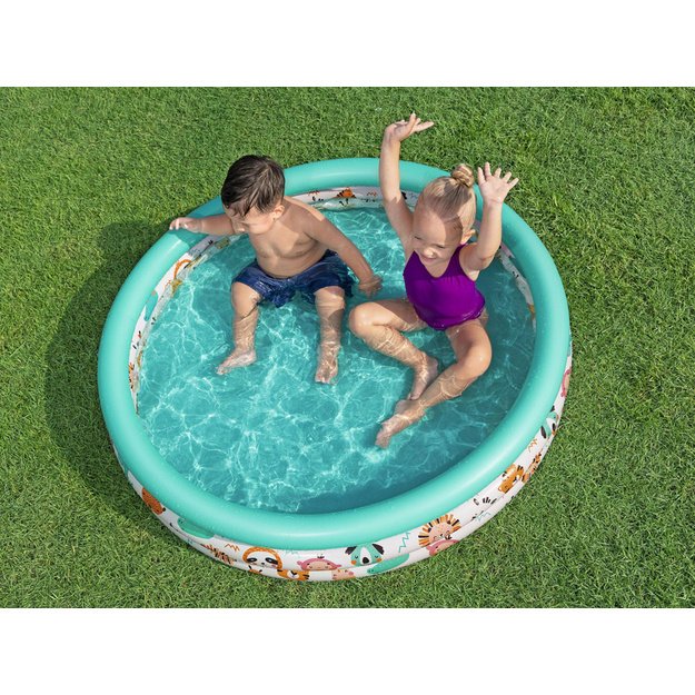 Pripučiamas baseinas vaikams 122cm „Safario gyvūnai“, Bestway