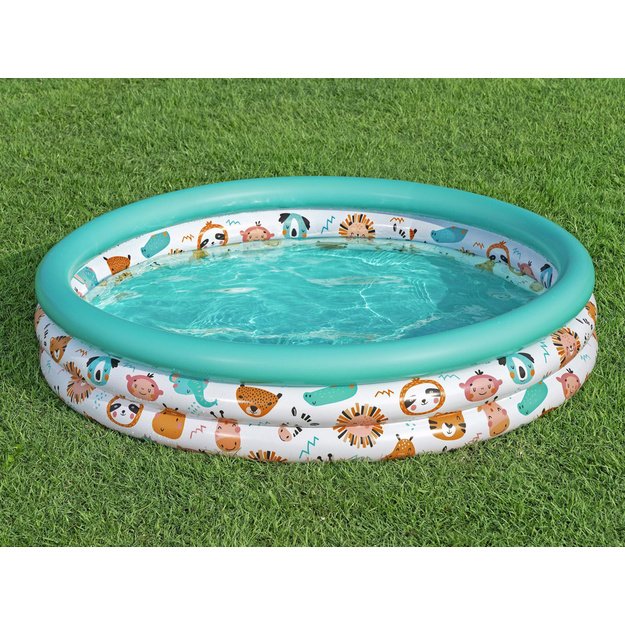 Pripučiamas baseinas vaikams 122cm „Safario gyvūnai“, Bestway
