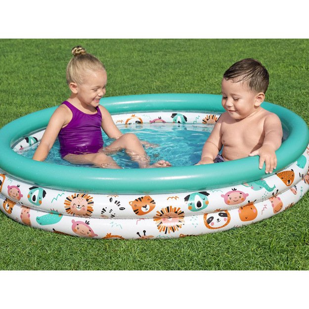 Pripučiamas baseinas vaikams 122cm „Safario gyvūnai“, Bestway