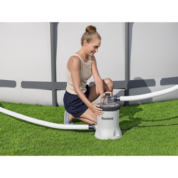 Baseino filtro siurblys 5678 l/h su filtravimo rutuliams, Bestway 58870