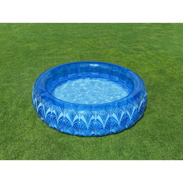 Pripučiamas baseinas BOHEMIAN BLUE 168x53cm su puodelių laikikliais, Bestway