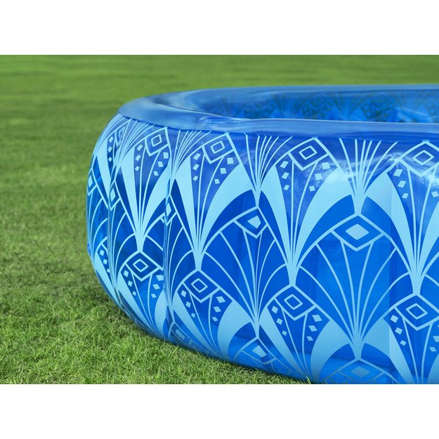 Pripučiamas baseinas BOHEMIAN BLUE 168x53cm su puodelių laikikliais, Bestway