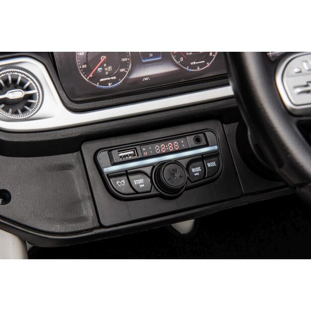 Dvivietis elektrinis visureigis vaikams Mercedes Benz G63 AMG XXL, baltas
