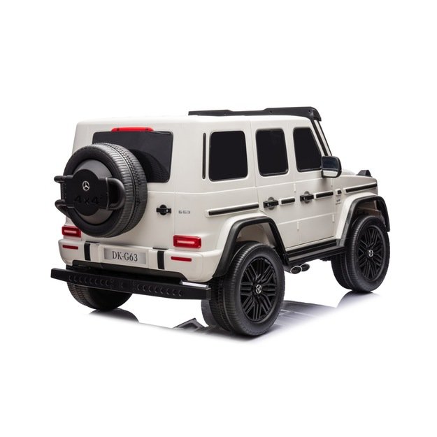 Dvivietis elektrinis visureigis vaikams Mercedes Benz G63 AMG XXL, baltas