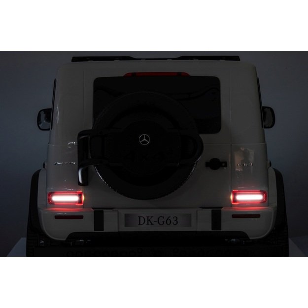 Dvivietis elektrinis visureigis vaikams Mercedes Benz G63 AMG XXL, baltas