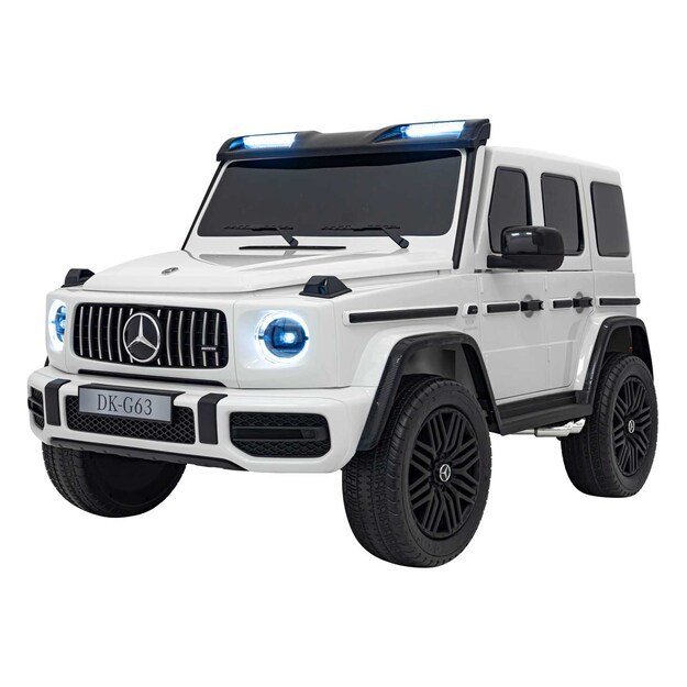 Dvivietis elektrinis visureigis vaikams Mercedes Benz G63 AMG XXL, baltas