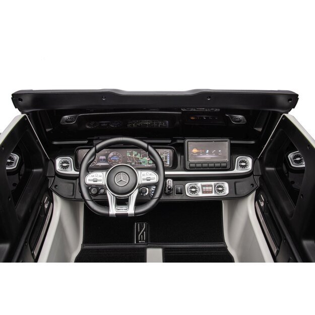 Dvivietis elektrinis visureigis vaikams Mercedes Benz G63 AMG XXL, baltas