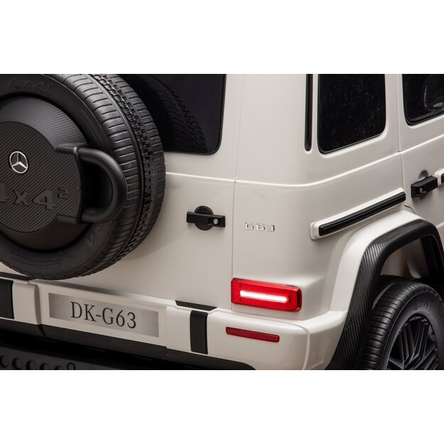 Dvivietis elektrinis visureigis vaikams Mercedes Benz G63 AMG XXL, baltas