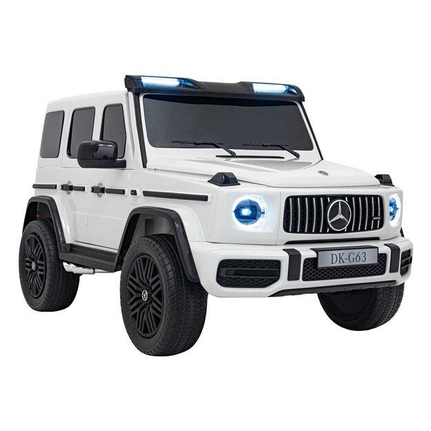 Dvivietis elektrinis visureigis vaikams Mercedes Benz G63 AMG XXL, baltas