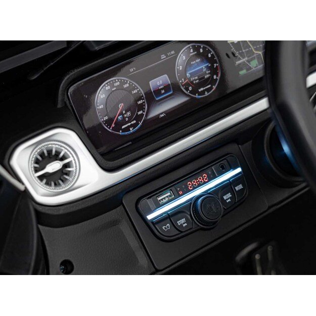 Dvivietis elektrinis visureigis vaikams Mercedes Benz G63 AMG XXL, baltas