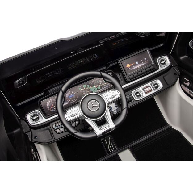 Dvivietis elektrinis visureigis vaikams Mercedes Benz G63 AMG XXL, baltas