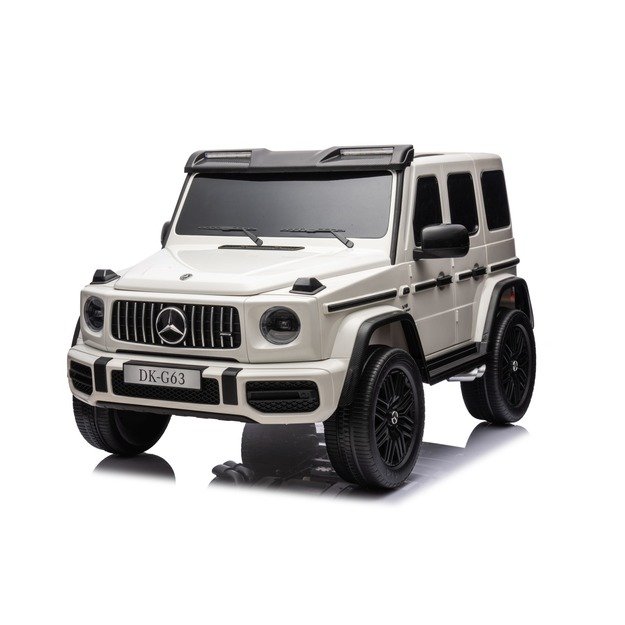 Dvivietis elektrinis visureigis vaikams Mercedes Benz G63 AMG XXL, baltas