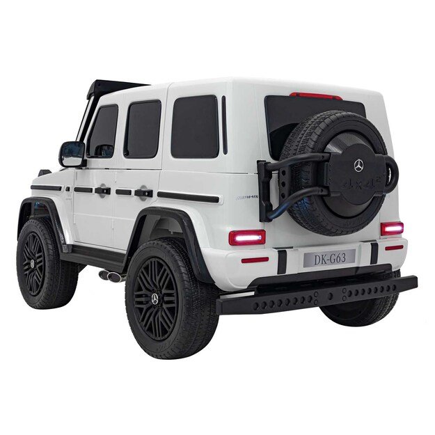 Dvivietis elektrinis visureigis vaikams Mercedes Benz G63 AMG XXL, baltas