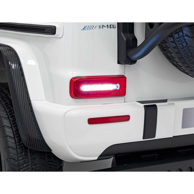 Dvivietis elektrinis visureigis vaikams Mercedes Benz G63 AMG XXL, baltas