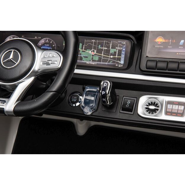 Dvivietis elektrinis visureigis vaikams Mercedes Benz G63 AMG XXL, baltas
