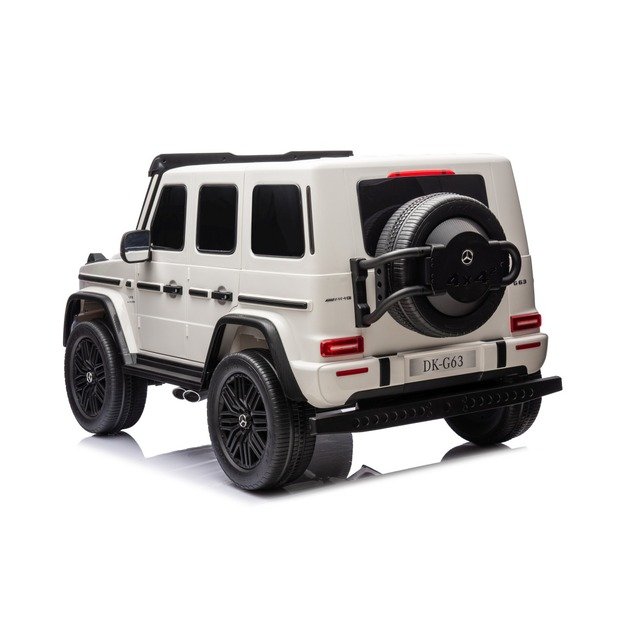 Dvivietis elektrinis visureigis vaikams Mercedes Benz G63 AMG XXL, baltas